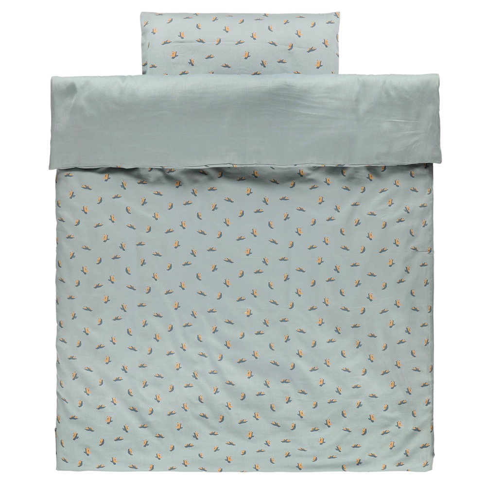 Cot duvet cover - Gold Blossom